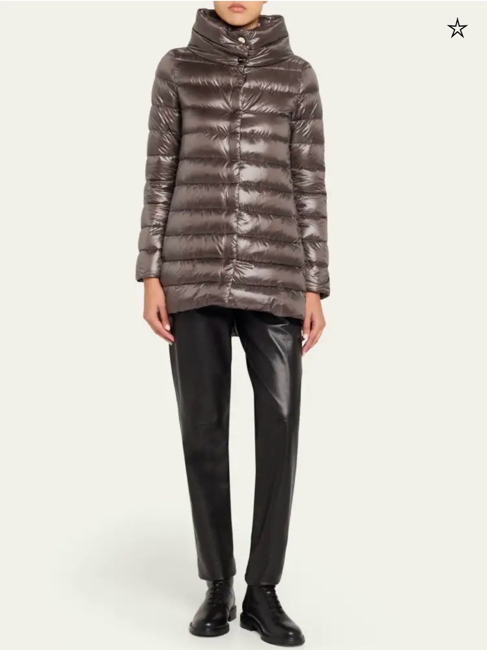 Packable Quilted Puffer Jacket in Graphite